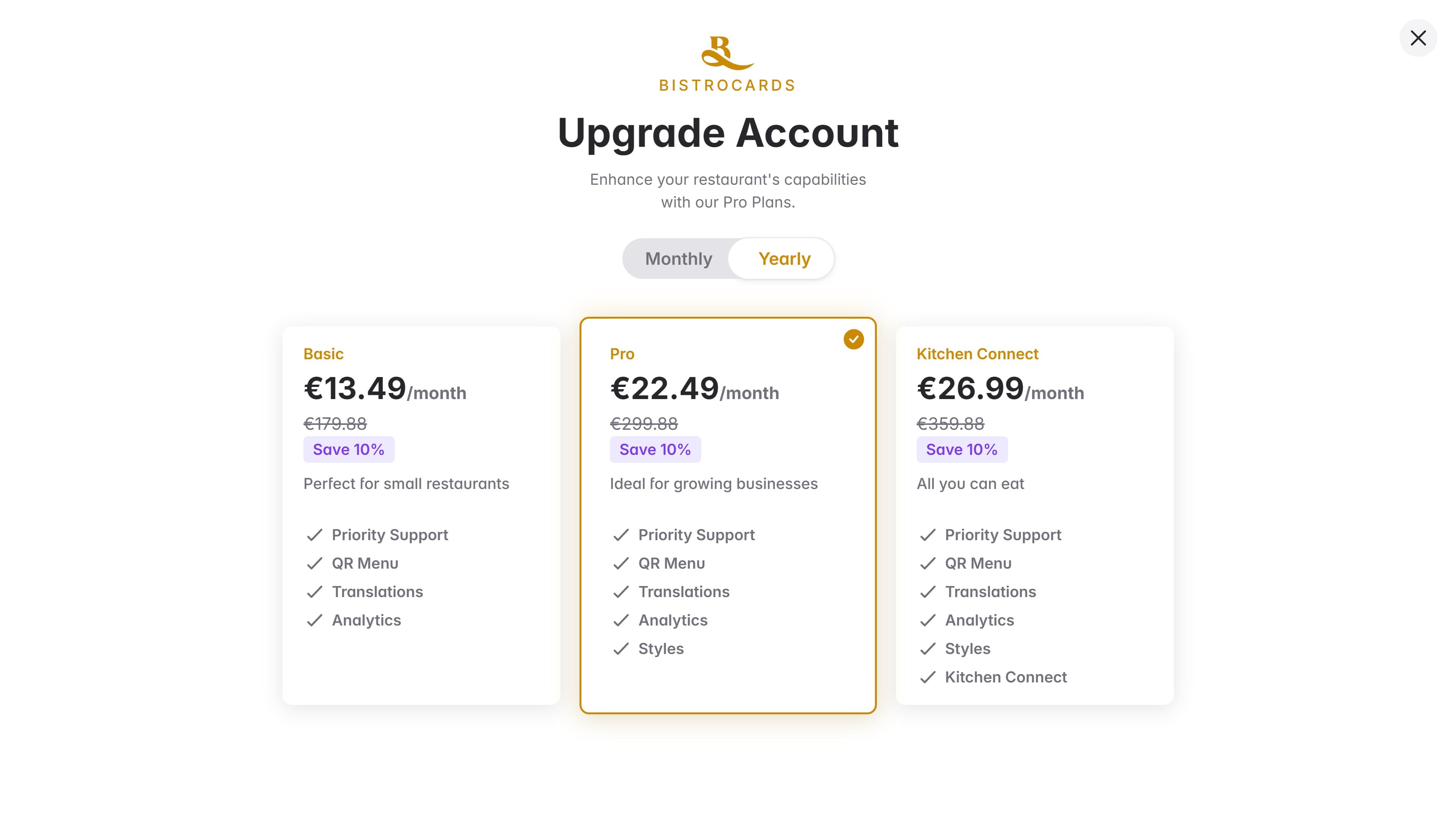 Bistrocards screenshot 6