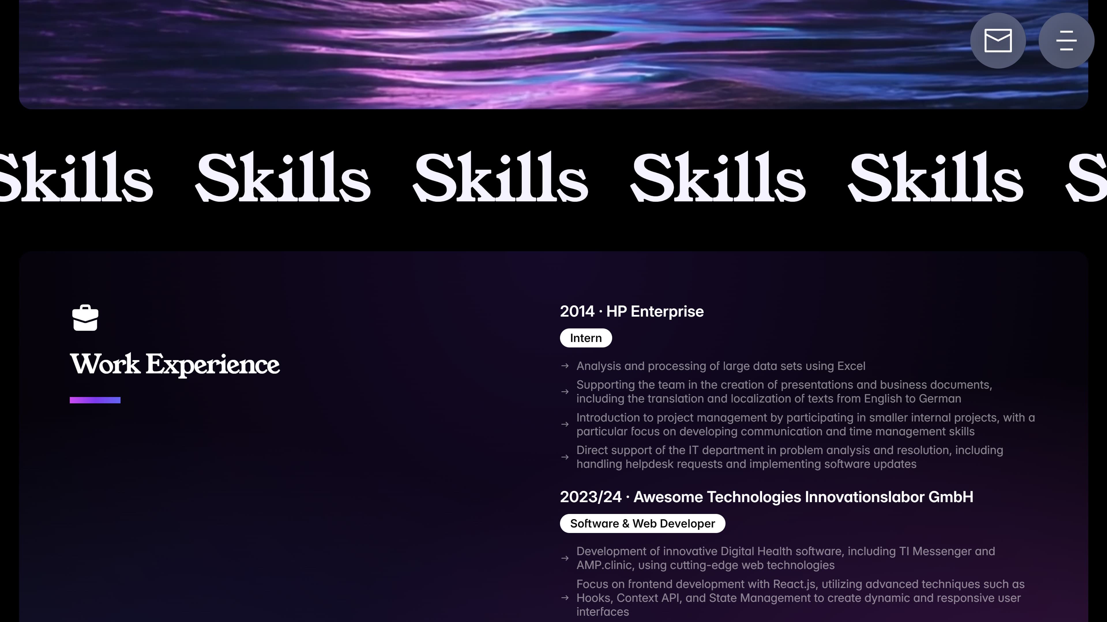Personal Portfolio Website v2 screenshot 2